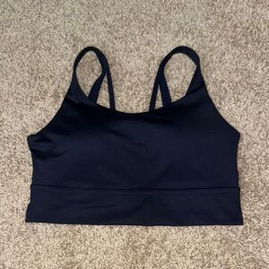 new navy blue crossback sports bra